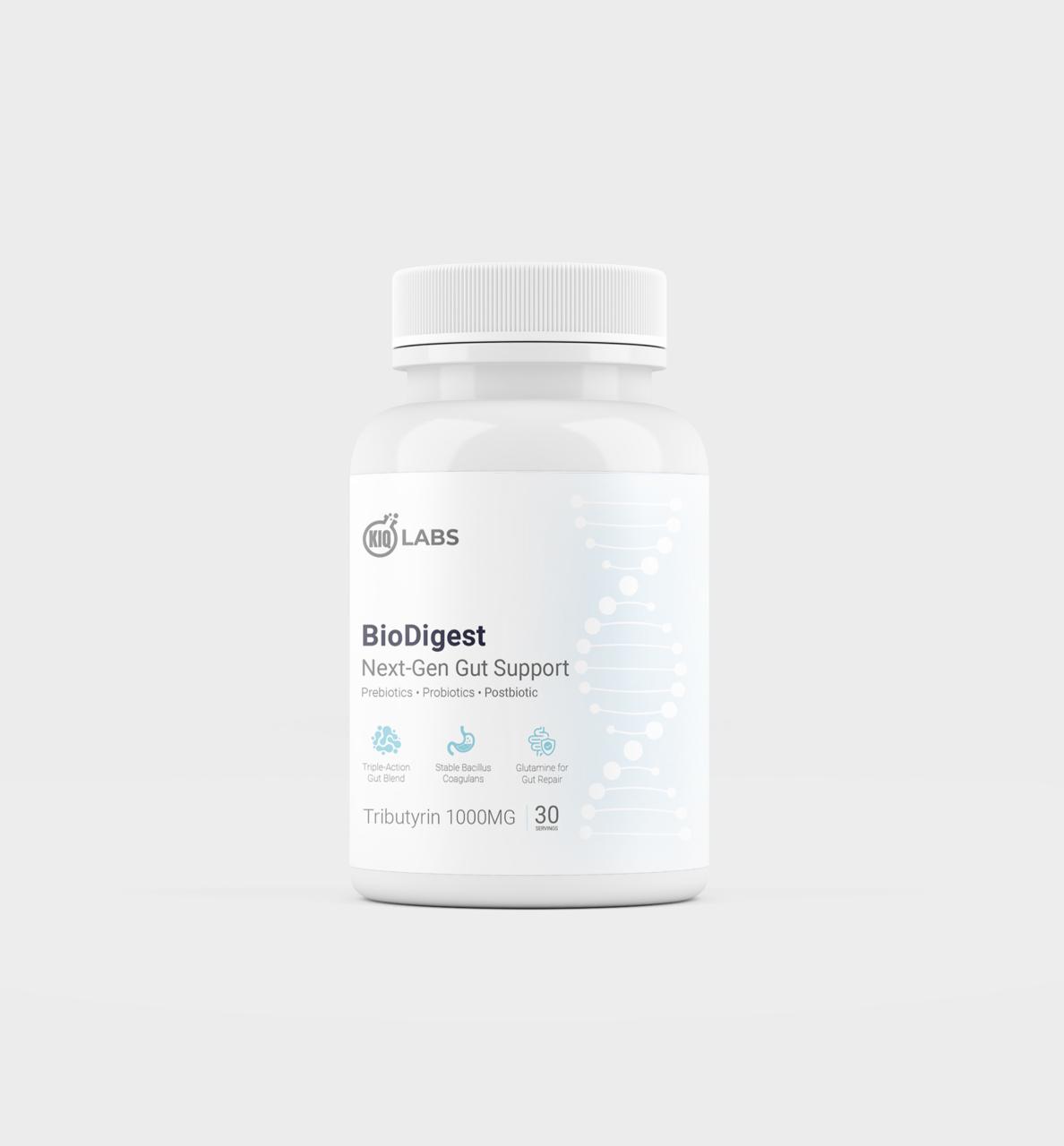Kiq BioDigest - Total Gut Harmony. From Core to Cell.